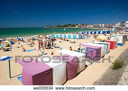 Beach, Saint-Jean-de-Luz. French Basque Country, Pyr? n? es Atlantiques. France View Large Photo Image Picture - Beach, Saint-Jean-de-Luz. French Basque Country, Pyr? n? es Atlantiques. France. Fotosearch