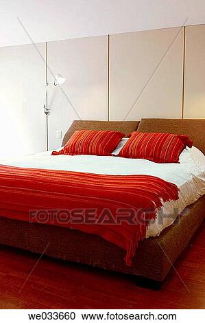 Stock Image - bed, bedroom, comfort, comfortable, concept. Fotosearch