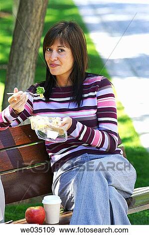 bench, break, break-time, brunette, business View Large Photo Image Stock Photo - bench, break, break-time, brunette, business. Fotosearch