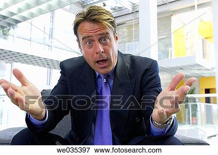 Stock Photo - bewildered, bewilderment, business, businessman, businesspeople. Fotosearch