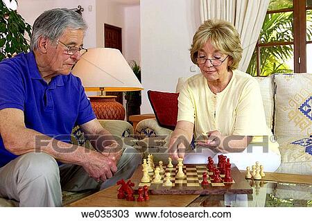 Stock Image - board, chessboard, chess, at-home. Fotosearch