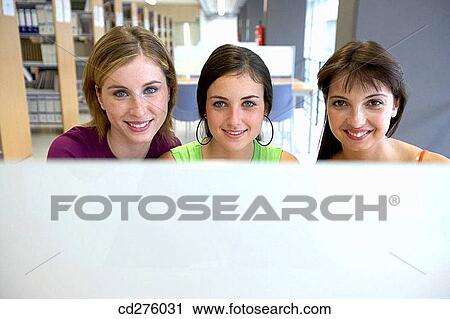 Stock Image - bookcase, companion, college, adolescence. Fotosearch