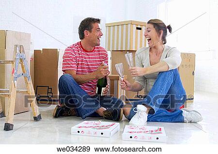 Stock Photo - bottle, Champagne, at-home. Fotosearch