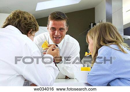 boy, brother, breakfast, at-home View Large Photo Image Stock Photograph - boy, brother, breakfast, at-home. Fotosearch