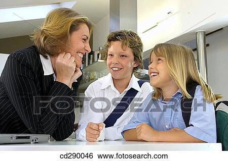 boy, businesswoman, businesspeople, brother, at-home View Large Photo Image Stock Photograph - boy, businesswoman, businesspeople, brother, at-home. Fotosearch