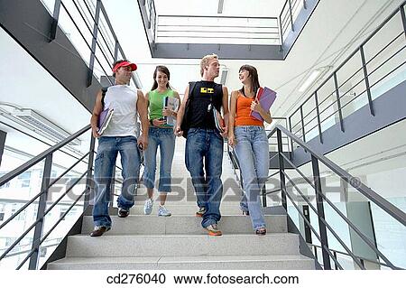 Stock Image - boy, college, chat, adolescence. Fotosearch