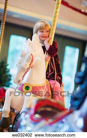 Burnaby Heritage Village Carousel, 4 year old Caucasian girl View Large Photo Image Stock Image - Burnaby Heritage Village Carousel, 4 year old Caucasian girl. Fotosearch