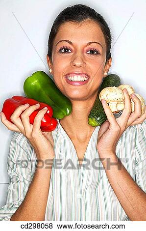 Stock Photo - Button musroom, champignon, contemporary. Fotosearch