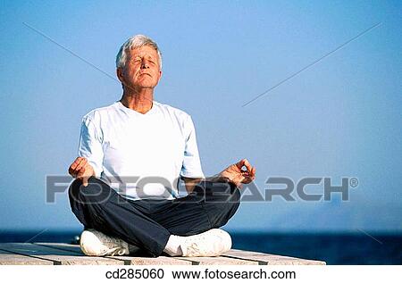 Stock Image - calm, chilling out, concentrate. Fotosearch
