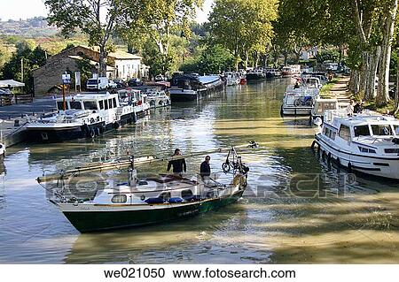 Canal du Midi at Capestang. H? rault, Languedoc-Roussillon, France View Large Photo Image Stock Image - Canal du Midi at Capestang. H? rault, Languedoc-Roussillon, France. Fotosearch