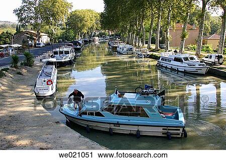 Canal du Midi at Capestang. H? rault, Languedoc-Roussillon, France View Large Photo Image Stock Image - Canal du Midi at Capestang. H? rault, Languedoc-Roussillon, France. Fotosearch