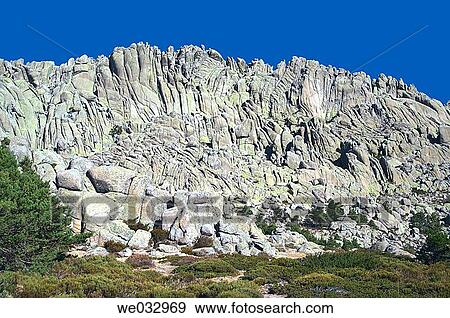 Cerro de los Hoyos or risco del Nevazo, from Ventana en la Pedriza. Parque Regional de la Cuenca Alta del Manzanares; climbing area. Madrid. Spain View Large Photo Image Stock Photo - Cerro de los Hoyos or risco del Nevazo, from Ventana en la Pedriza. Parque Regional de la Cuenca Alta del Manzanares; climbing area. Madrid. Spain. Fotosearch