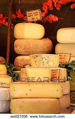 Cheese at market. France View Large Photo Image Stock Photograph - Cheese at market. France. Fotosearch