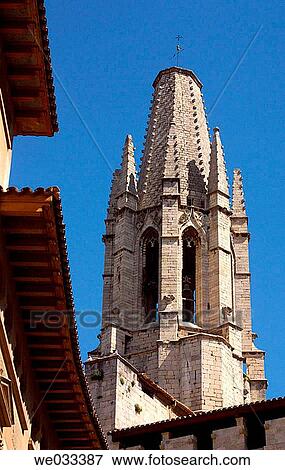 Church of Sant Feliu, Girona. Catalonia, Spain View Large Photo Image Stock Photo - Church of Sant Feliu, Girona. Catalonia, Spain. Fotosearch