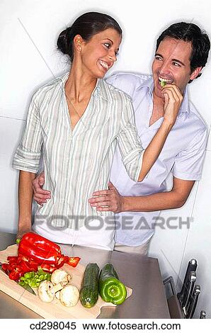 Stock Photography - contemporary, couple, at-home. Fotosearch