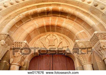 Detail of St. Stephen's Romanesque church (12th century), Pelagalls. La Segarra, Lleida province. Catalonia, Spain View Large Photo Image Stock Photograph - Detail of St. Stephen's Romanesque church (12th century), Pelagalls. La Segarra, Lleida province. Catalonia, Spain. Fotosearch