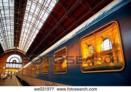 Stock Photo - East train station. Keleti. Budapest. Hungary.. Fotosearch