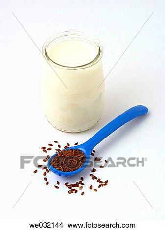 Picture - Flax seeds. Fotosearch