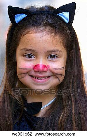 Girl in cat costume View Large Photo Image Stock Image - Girl in cat costume. Fotosearch