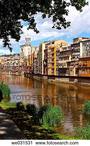 Girona. Catalonia, Spain View Large Photo Image Stock Image - Girona. Catalonia, Spain. Fotosearch