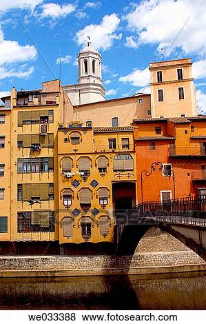 Girona. Catalonia, Spain View Large Photo Image Stock Photo - Girona. Catalonia, Spain. Fotosearch