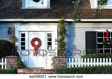Holiday door wreath View Large Photo Image Stock Image - Holiday door wreath. Fotosearch