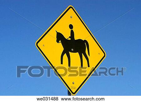 Horseback riding sign View Large Photo Image Stock Photo - Horseback riding sign. Fotosearch