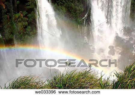 Iguazu Waterfalls, Iguaz· National Park. Argentina-Brazil border View Large Photo Image Stock Photograph - Iguazu Waterfalls, Iguaz· National Park. Argentina-Brazil border. Fotosearch