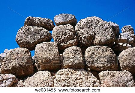 Large stones, ancient ruins of the ancient city of Mycenae. Greece View Large Photo Image Stock Photography - Large stones, ancient ruins of the ancient city of Mycenae. Greece. Fotosearch