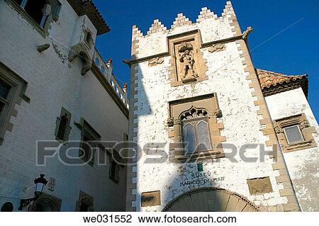 Stock Image - Maricel Palace, Sitges. Barcelona province, Catalonia, Spain. Fotosearch
