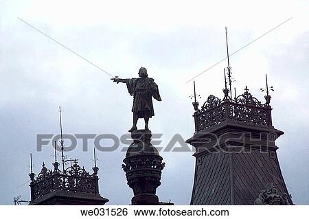 Monument to Columbus, Barcelona. Catalonia, Spain View Large Photo Image Stock Photograph - Monument to Columbus, Barcelona. Catalonia, Spain. Fotosearch