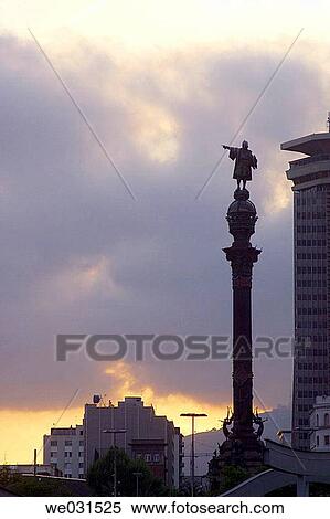 Monument to Columbus, Barcelona. Catalonia, Spain View Large Photo Image Stock Photography - Monument to Columbus, Barcelona. Catalonia, Spain. Fotosearch