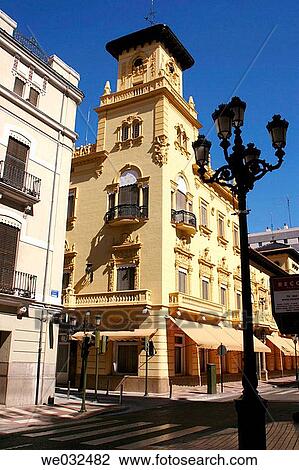 Stock Image - Old casino, Castell? n. Comunidad Valenciana, Spain. Fotosearch