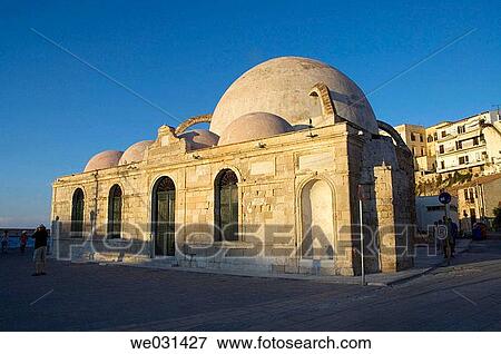 Old mosque, Chania. Crete, Greece View Large Photo Image Stock Photo - Old mosque, Chania. Crete, Greece. Fotosearch