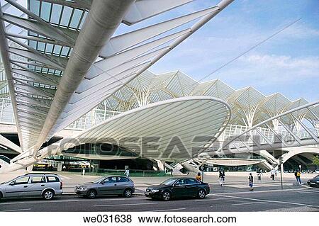 Oriente train station, Parque das Na??es. Lisbon, Portugal View Large Photo Image Stock Photo - Oriente train station, Parque das Na??es. Lisbon, Portugal. Fotosearch