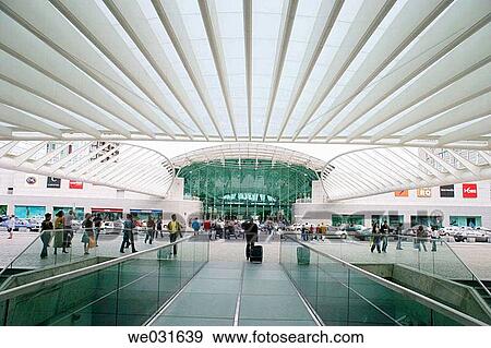 Oriente train station, Parque das Na??es. Lisbon, Portugal View Large Photo Image Stock Photo - Oriente train station, Parque das Na??es. Lisbon, Portugal. Fotosearch