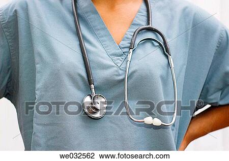 Stock Image - oung female medical professional. Fotosearch