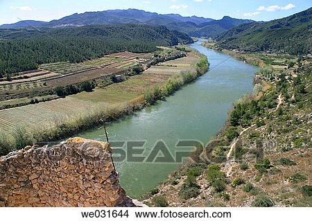 Overview of Ebre river. Miravet. Tarragona province. Catalunya. Spain View Large Photo Image Picture - Overview of Ebre river. Miravet. Tarragona province. Catalunya. Spain. Fotosearch