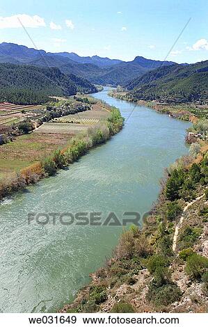 Overview of Ebre river. Miravet. Tarragona province. Catalunya. Spain View Large Photo Image Stock Photo - Overview of Ebre river. Miravet. Tarragona province. Catalunya. Spain. Fotosearch