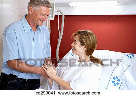 Patient and relative in hospitalization View Large Photo Image Stock Image - Patient and relative in hospitalization. Fotosearch