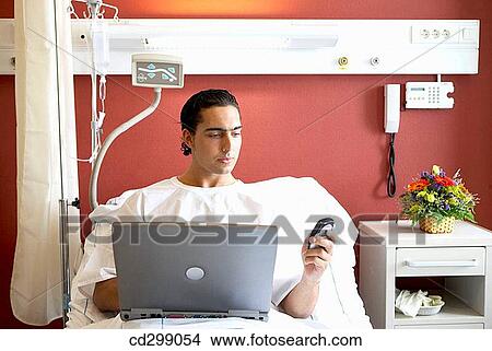 Patient in hospitalization View Large Photo Image Picture - Patient in hospitalization. Fotosearch