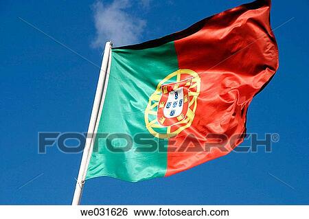 Portuguese flag. Lisbon, Portugal View Large Photo Image Stock Photograph - Portuguese flag. Lisbon, Portugal. Fotosearch