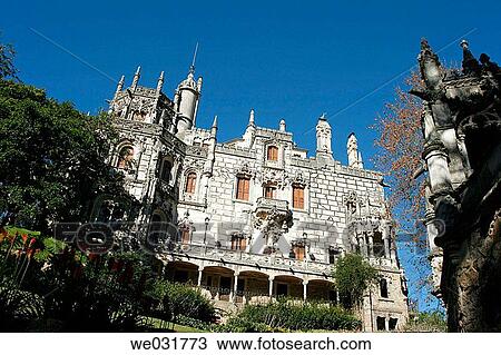Quinta da Regaleira Palace built between 1904-19010 by Luigi Manini and owned by Antonio Augusto Carvalho Monteiro. Sintra, Portugal View Large Photo Image Stock Image - Quinta da Regaleira Palace built between 1904-19010 by Luigi Manini and owned by Antonio Augusto Carvalho Monteiro. Sintra, Portugal. Fotosearch