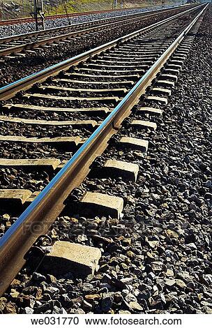 Railway tracks. View Large Photo Image Stock Image - Railway tracks.. Fotosearch