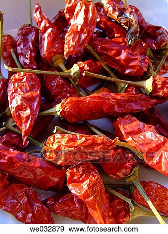 Red chili peppers (Capsicum annuum) View Large Photo Image Stock Photo - Red chili peppers (Capsicum annuum). Fotosearch