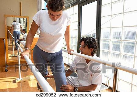 Rehabilitation, physiotherapy, parallel bars View Large Photo Image Stock Image - Rehabilitation, physiotherapy, parallel bars. Fotosearch