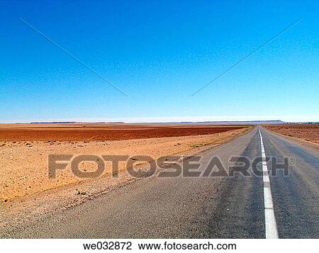 Road in the desert. Morocco View Large Photo Image Stock Image - Road in the desert. Morocco. Fotosearch