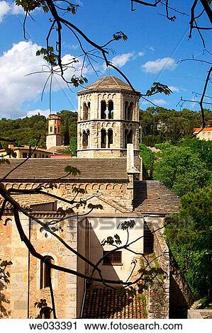 Sant Pere de Galligants monastery, Girona. Catalonia, Spain View Large Photo Image Stock Image - Sant Pere de Galligants monastery, Girona. Catalonia, Spain. Fotosearch