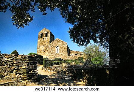 Serrabone priory, built 11th century. Pyrenees-Orientales. Languedoc Roussillon. France View Large Photo Image Picture - Serrabone priory, built 11th century. Pyrenees-Orientales. Languedoc Roussillon. France. Fotosearch
