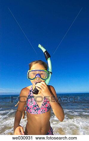 Snorkel girl View Large Photo Image Stock Image - Snorkel girl. Fotosearch